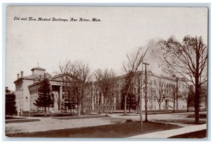 c1910 Old and New Medical Buildings Ann Arbor Michigan MI Antique Postcard