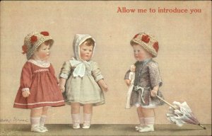 Scarce TUCK Series Quaint Little Folk Dolls Children c1910 Postcard #1