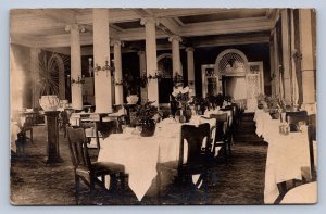 J95/ Colorado Springs Colorado RPPC Postcard c1910 Interior Dining Room 446