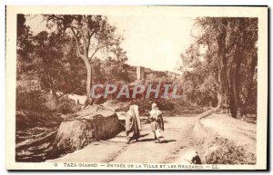 Old Postcard Taza Entrance Of The City And The Walls