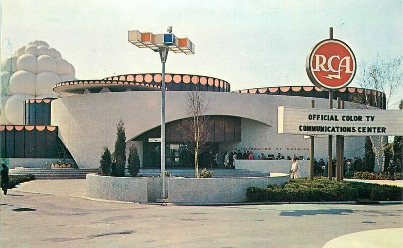 Colorpicture 1964 RCA Pavilion NYC World's Fair Postcard TV roadside 20-8211