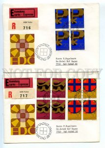 440610 Liechtenstein 1967 FDC Christianity symbols block stamps Vaduz Express