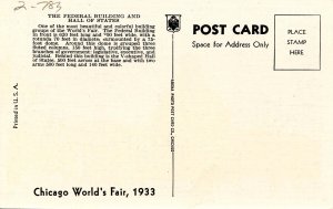 IL - Chicago. 1933 World's Fair, Century of Progress. Hall of States and Fede...