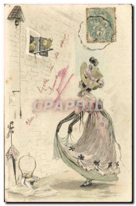 Old Postcard Fantasy Illustrator Woman Chicks