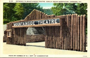 North Carolina Cherokee Qualla Indian Reservation Entrance To Mountainside Th...
