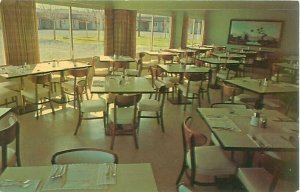 Lordsburg, New Mexico Range Motel & Restaurant Interior Chrome Postcard