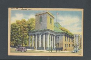 Post Card Ca 1925 Boston Ma Kings Chapel Built In 1749 Where The British Prayed