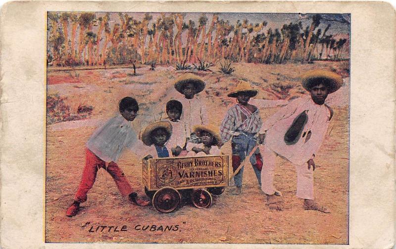 E25/ Black Americana Postcard c1910 Cuba Cubans Varnish Advertise 3