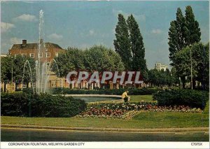 Modern Postcard Coronation Fountain Welwyn Garden City