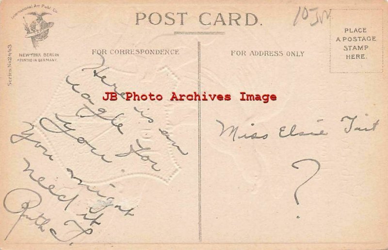 July 4th, IAP No 2443, Ellen Clapsaddle, Eagle Perched on Shield