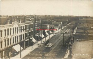 MN, Saint Cloud, Minnesota, RPPC, Fifth Avenue South, Business Section, Photo