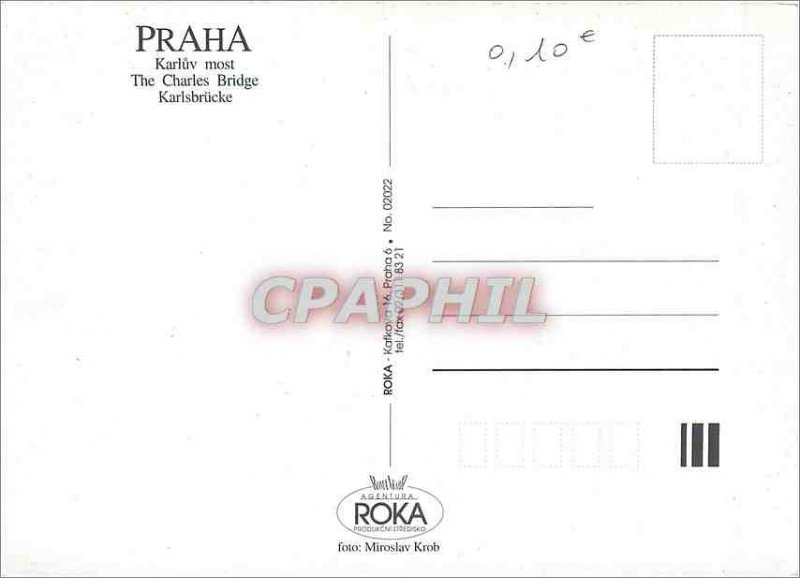 Postcard Modern Praha Karluv most was mala Strana