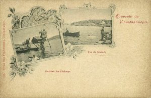 turkey, CONSTANTINOPLE, Panorama Scutari Fishermen's Hut (1899) Fruchtermann K03