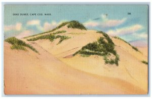 1943 View OF Sand Dunes Cape COD Falmouth Massachusetts MA Vintage Postcard
