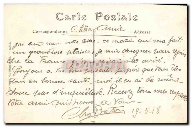 Old Postcard Bizerte The Square and the Cathedral