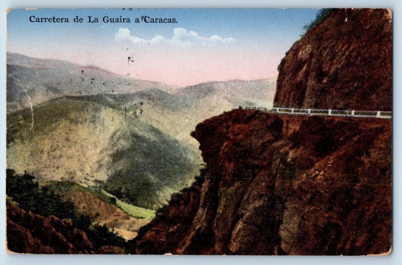 Venezuela Postcard Highway from La Guaira to Caracas c1910 Antique Posted