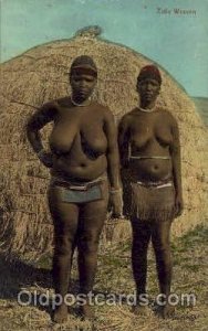 Zulu Woman African Nude Unused light hard to see crease right bottom corner, ...