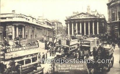 Bank of England & Royal Exchange London UK, England, Great Britain Unused 