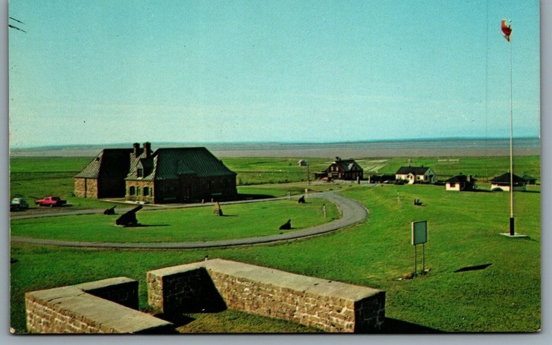 Postcard Aulac New Brunswick c1950s Fort Beausejour Museum Historic Site