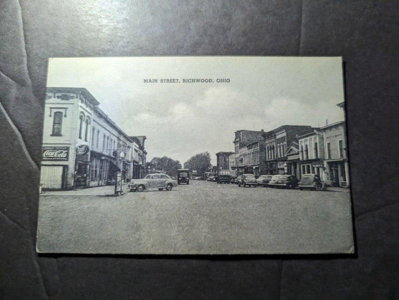 Mint USA PPC Postcard Main Street Richwood OH Ohio Street View