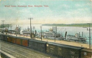 Memphis Tennessee Wharf Mississippi River International 1908 Postcard  20-13224