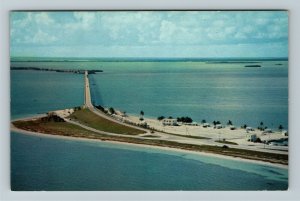 Overseas Highway FL-Florida, Aerial View Bahia Honda Bridge Chrome Postcard 