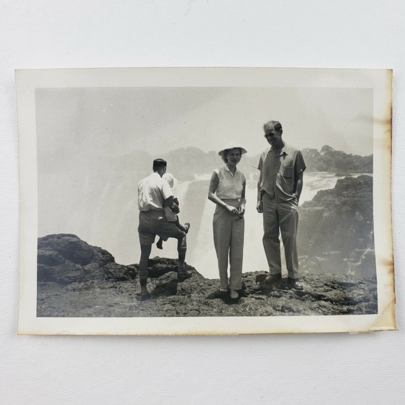 Victoria Falls Rhodesien Wasserfall Zambezi Fluss Mosi-Oa Tunya Vtg 1955 Fot D95