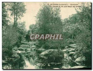 Old Postcard Clisson Loire Inf Surroundings The Sevre at M Julin Nine Upstream