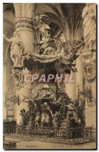 Old Postcard Brussels The Chair of St. Gudule