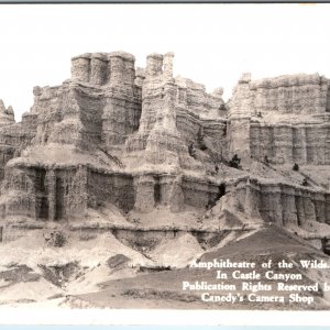 c1940s Badlands SD Castle Canyon RPPC Amphitheatre Canedy Camera Shop Photo A283