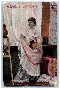 Minneapolis Minnesota MN Postcard Pretty Woman A Belle In Petticoats 1910