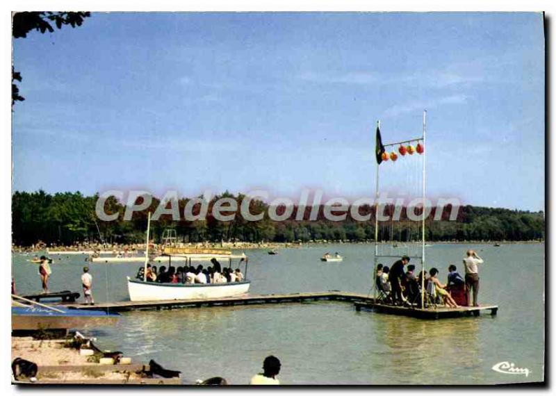 Postcard Modern Sille le Guillaume Sarthe Sille beach Foret Domaniale Lake