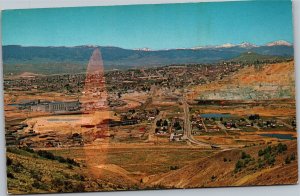 Postcard MT Butte view Open Pit Mining Operation Anaconda Copper Mining