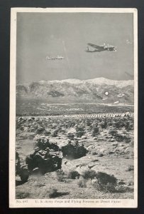 Mint USA Real Picture Postcard US Army Peeps And Flaying Fortress On Desert