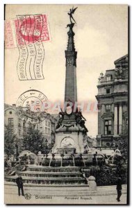 Old Postcard Brussels Anspach Monument