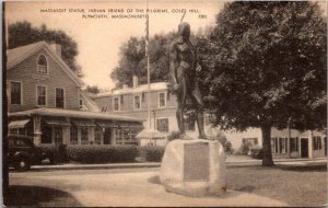 Massachusetts Plymouth Massasoit Statue At Cloes Hill