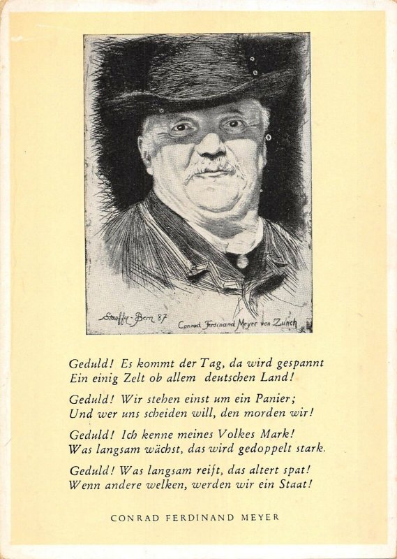 US4244 Kartenreihe Grosse Deutschschweizer Conrad Ferd. Meyer Schriftsteller