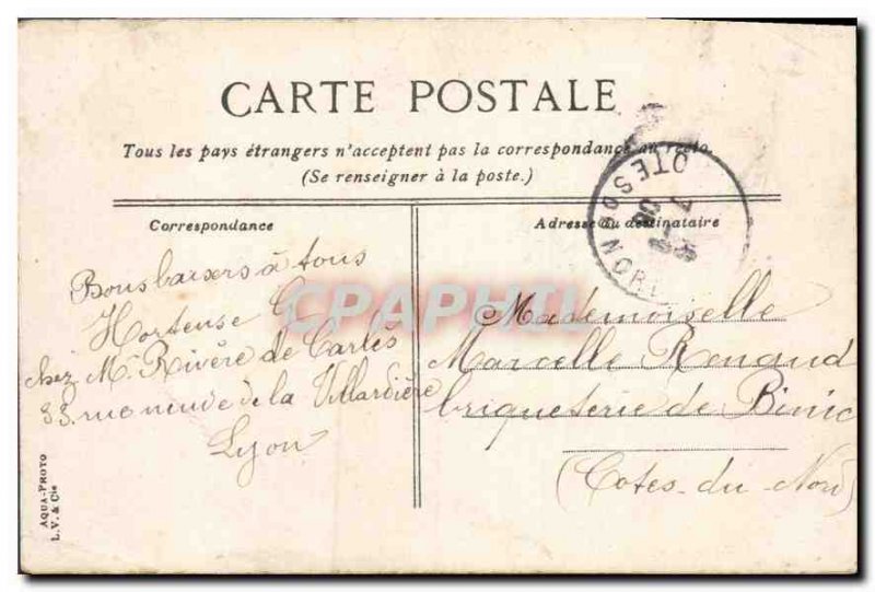 Old Postcard Lyon Bridge Ainay