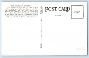 c1920's The Kadashan Totems Erection Russian Occupation Wrangell Alaska Postcard