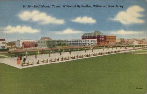 Wildwood NJ Wildwood-by-the-Sea Shuffleboard Courts Vintage Postcard