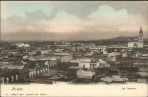 Puebla Mexico Birdseye View c1905 UDB Postcard EXC COND