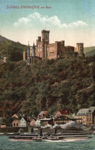 Vintage Postcard Schloss Stolzenfels Am Rhein Buildings Landmarks Castle