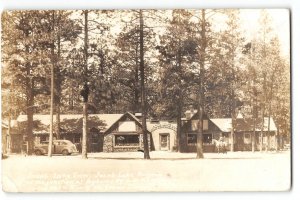 RPPC JACOB LAKE INN Arizona Roadside Lodge Real Photo 1940s Vintage Postcard