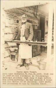 Black Americana Uncle Mark Thrash at Chickamauga GA/TN RPPC c1940s