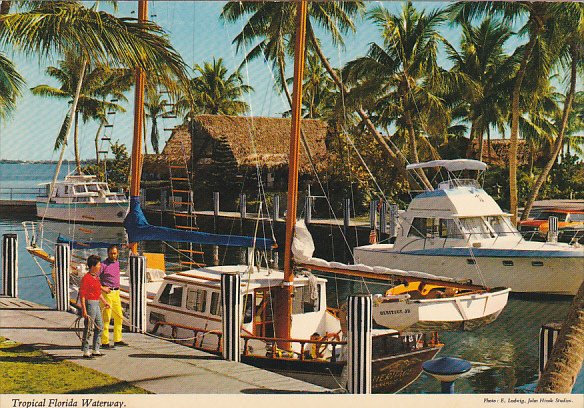 Boats On A Tropical Florida Waterway