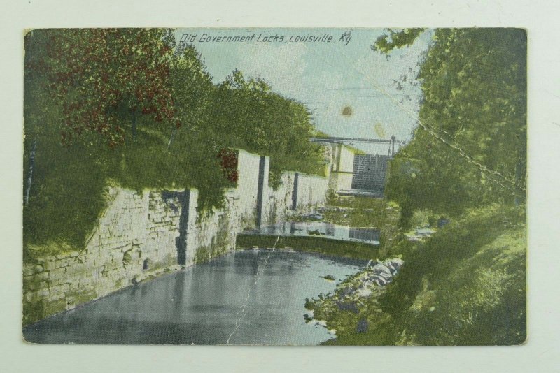 C.1900-10 Old Government Locks, Louisville, Ky. Vintage Postcard F75 