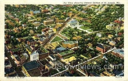 Air View Showing Central Section in St. Joseph, Missouri