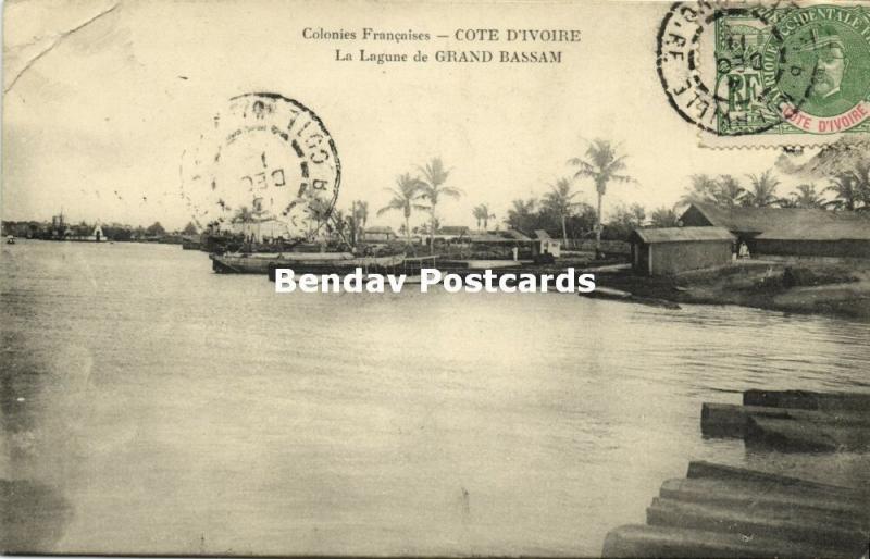 ivory coast, La Lagune de Grand Bassam (1911) Stamp