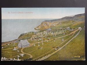 Wales LLANDUDNO St Tudnos Church c1912 by Valentine 74459