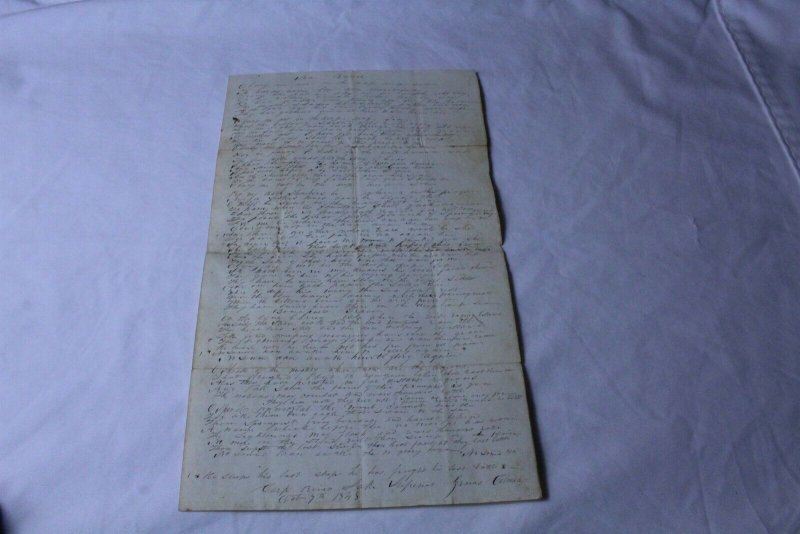 Vintage Hand Written Letter Dated 1848 Reads Like a Sermon